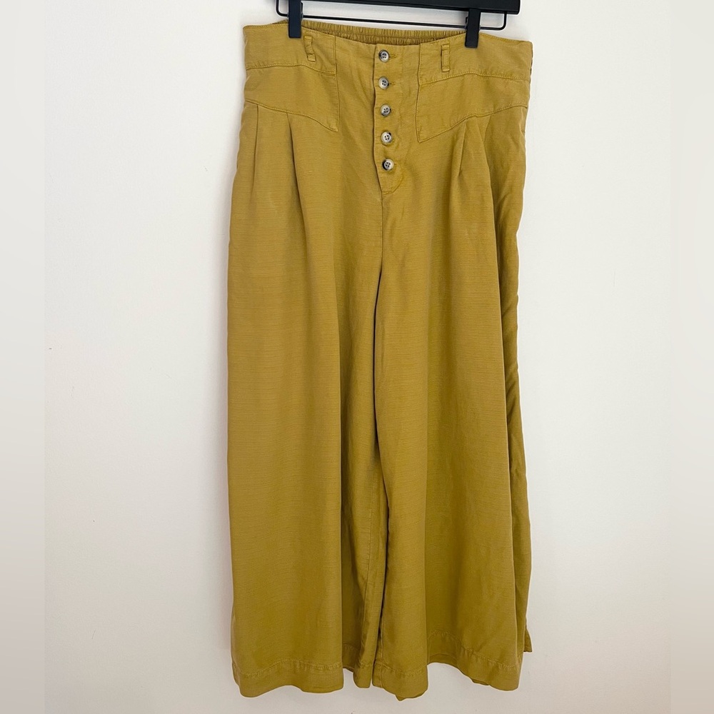 Anthropologie Wide Leg Cropped Pants